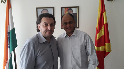 Ayurvedic doctor from Chandigarh meets ambassador of Macedonia in New Delhi 